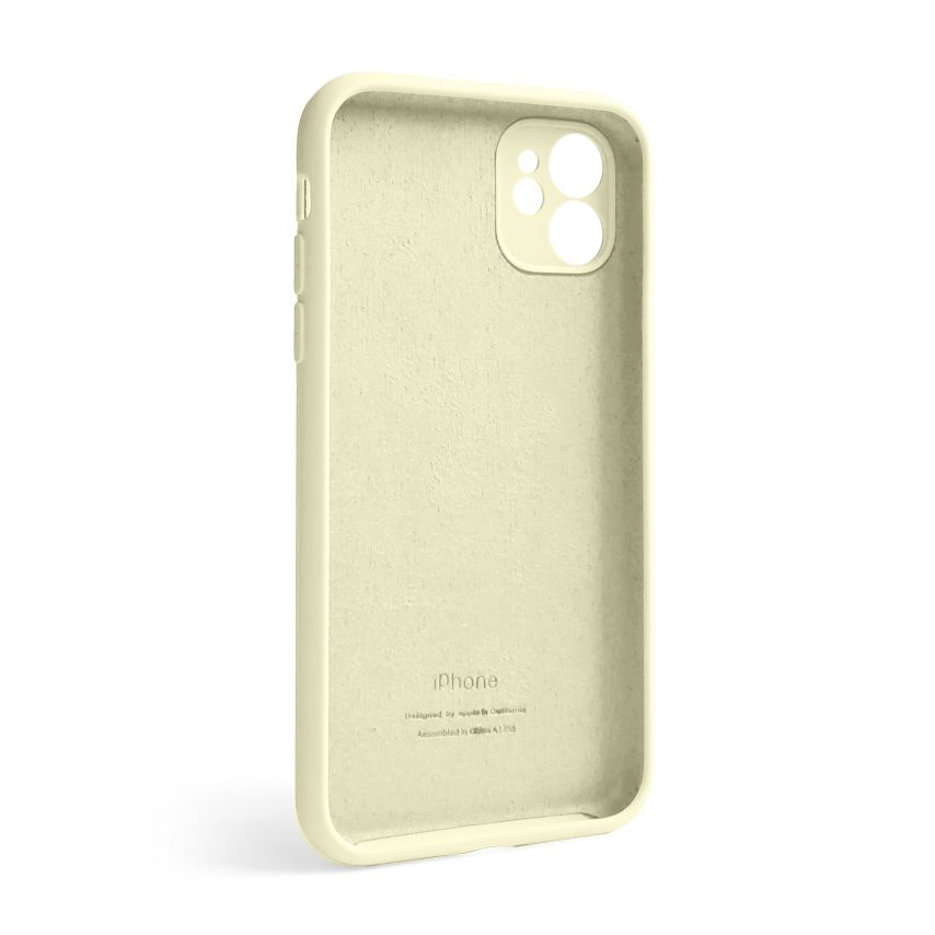 Чехол Full Silicone Case для Apple iPhone 12 antique white (10) закрытая камера