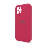 Чехол Full Silicone Case для Apple iPhone 12 Pro pomegranate (59) закрытая камера