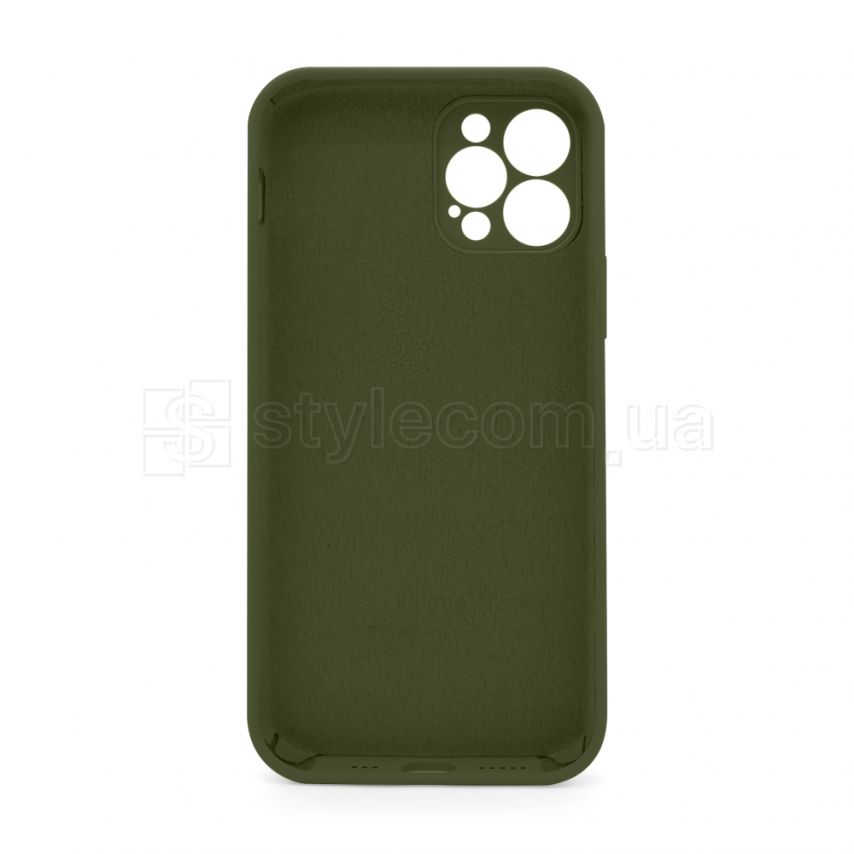 Чехол Full Silicone Case для Apple iPhone 12 Pro forest green (63) закрытая камера