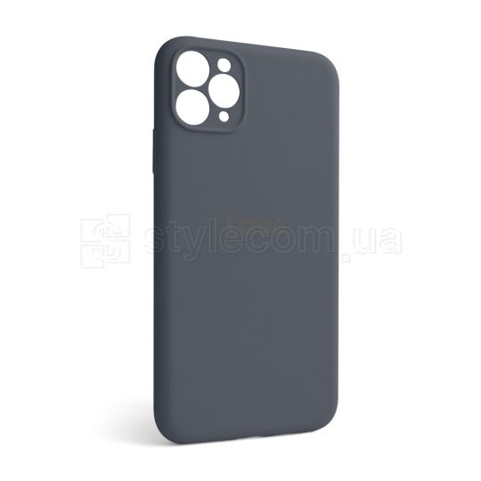 Чехол Full Silicone Case для Apple iPhone 11 Pro Max dark grey (15) закрытая камера