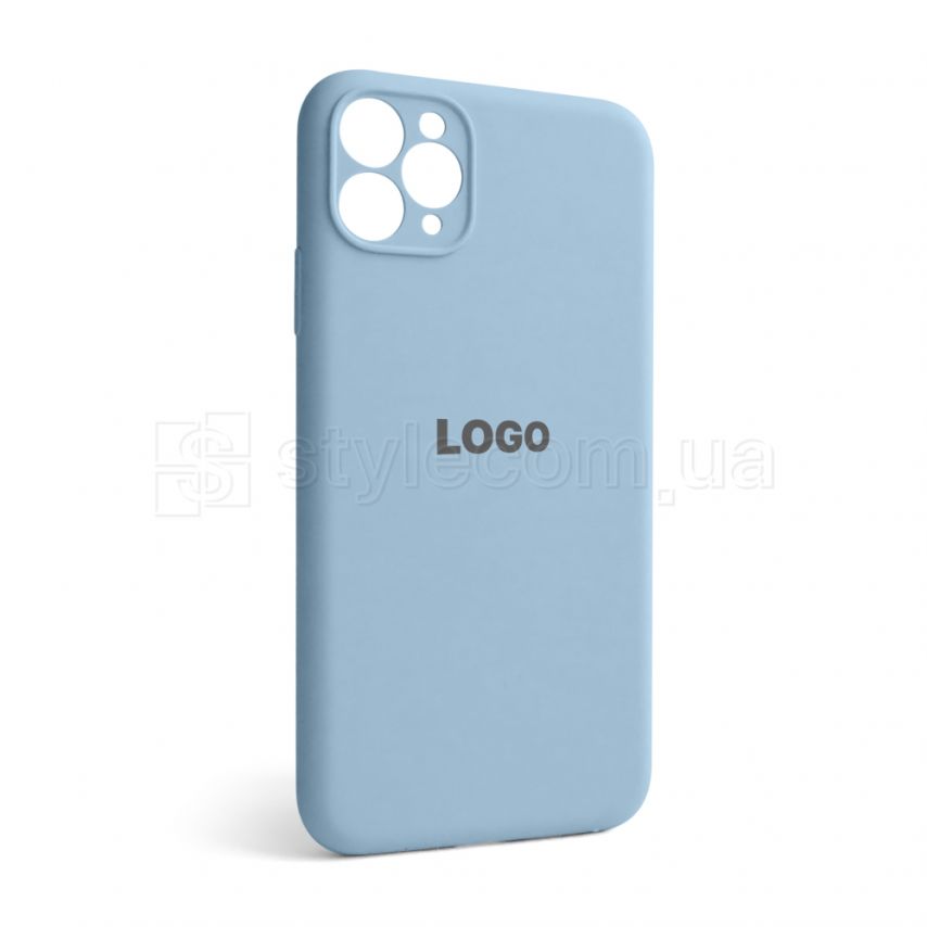 Чехол Full Silicone Case для Apple iPhone 11 Pro Max light blue (05) закрытая камера