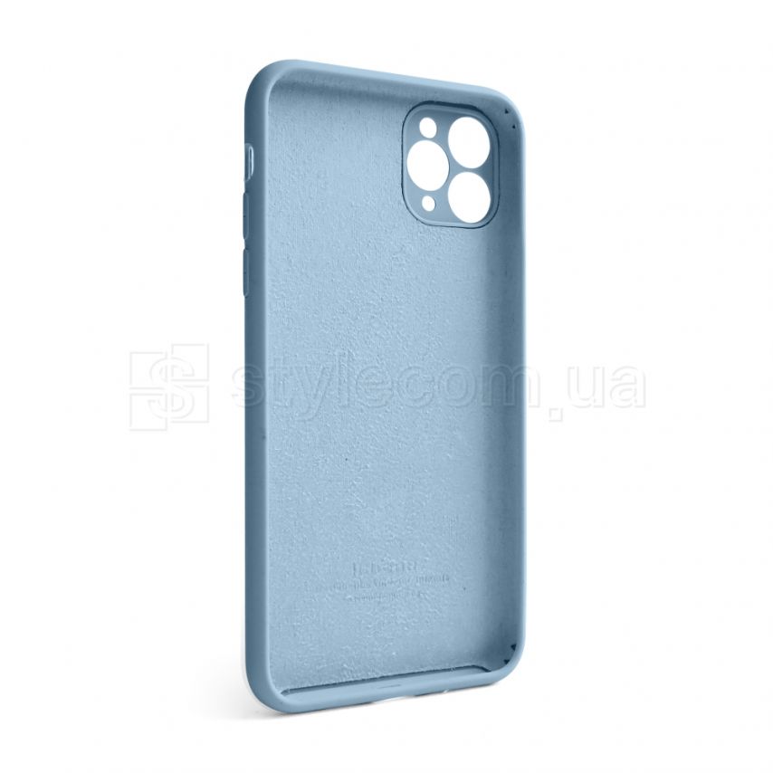 Чехол Full Silicone Case для Apple iPhone 11 Pro Max light blue (05) закрытая камера