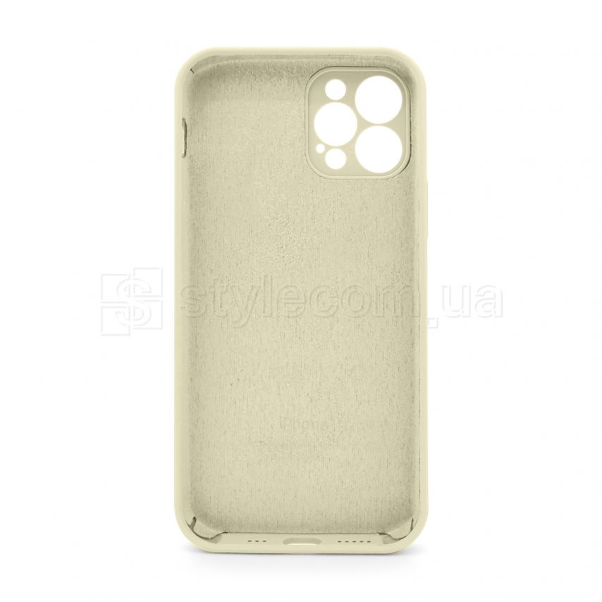 Чехол Full Silicone Case для Apple iPhone 12 Pro antique white (10) закрытая камера