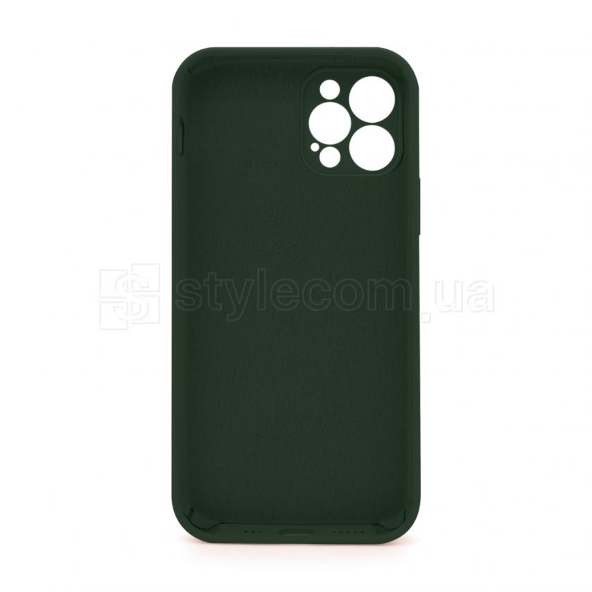 Чехол Full Silicone Case для Apple iPhone 12 Pro atrovirens green (54) закрытая камера