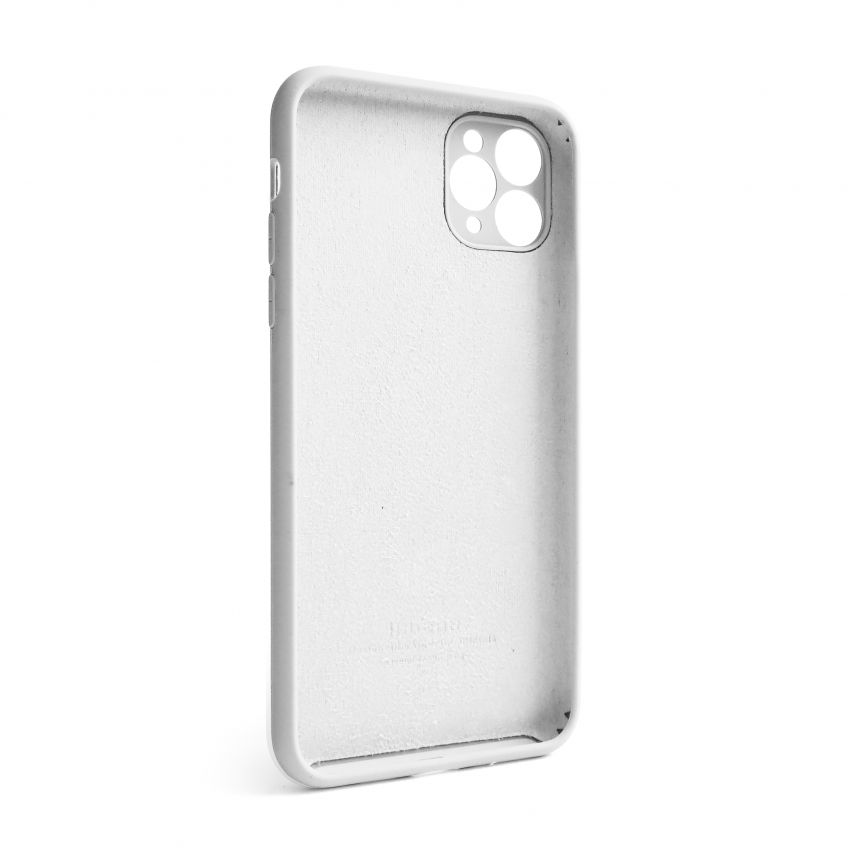 Чехол Full Silicone Case для Apple iPhone 11 Pro Max white (09) закрытая камера