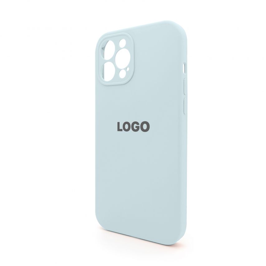 Чехол Full Silicone Case для Apple iPhone 12 Pro Max sky blue (58) закрытая камера