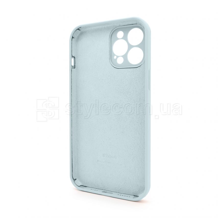 Чехол Full Silicone Case для Apple iPhone 12 Pro Max sky blue (58) закрытая камера