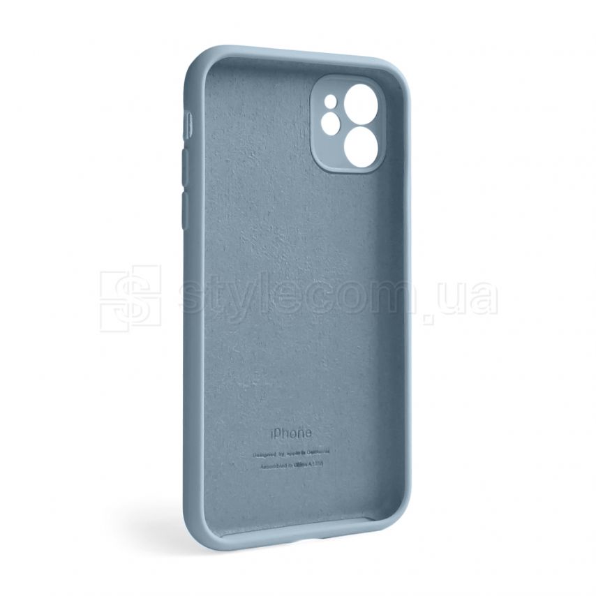 Чехол Full Silicone Case для Apple iPhone 12 sierra blue (62) закрытая камера