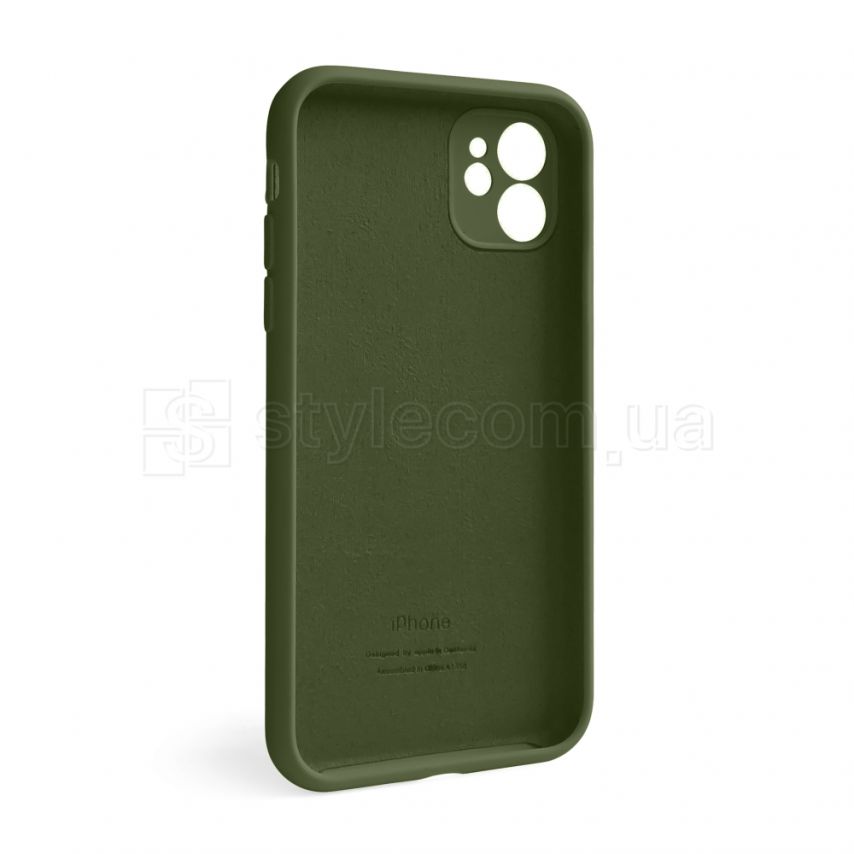 Чехол Full Silicone Case для Apple iPhone 12 forest green (63) закрытая камера