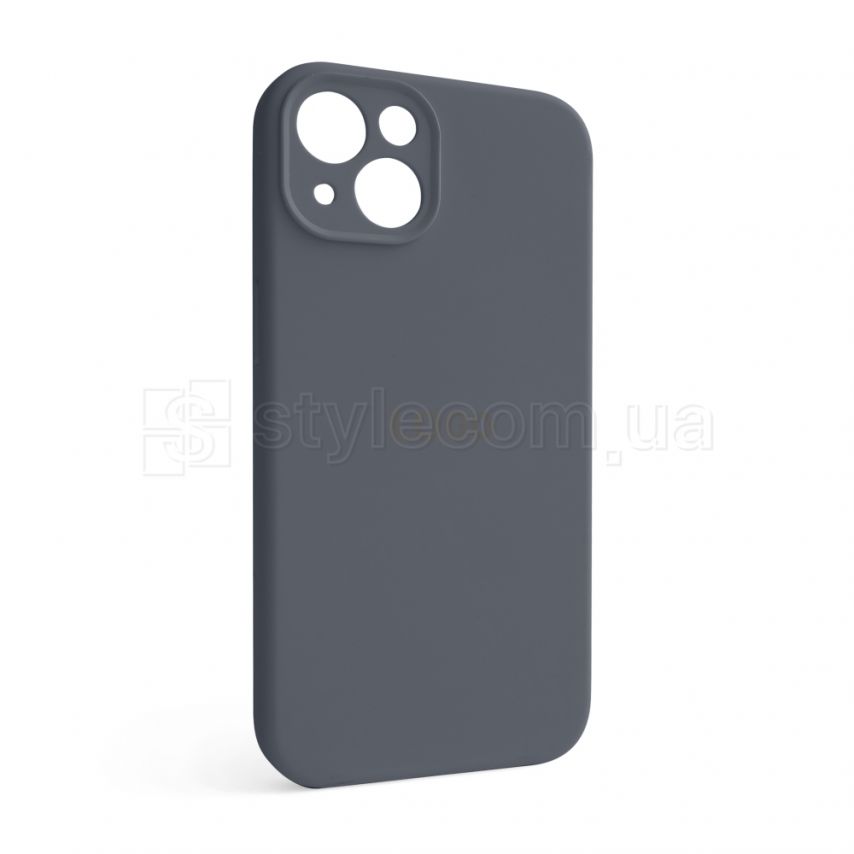 Чехол Full Silicone Case для Apple iPhone 13 dark grey (15) закрытая камера