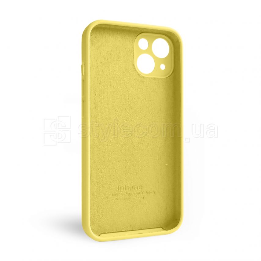 Чехол Full Silicone Case для Apple iPhone 13 yellow (04) закрытая камера
