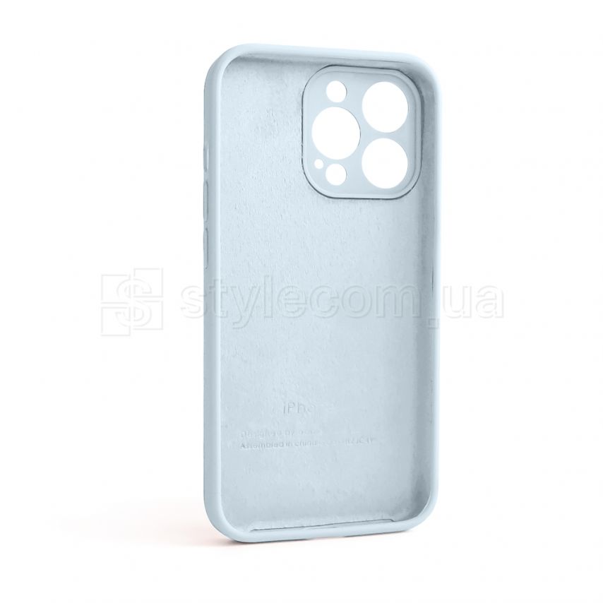 Чехол Full Silicone Case для Apple iPhone 13 Pro sky blue (58) закрытая камера