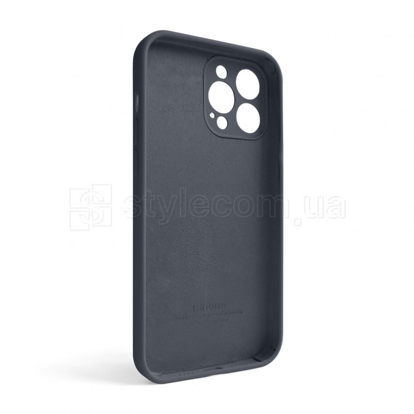 Чехол Full Silicone Case для Apple iPhone 13 Pro Max dark grey (15) закрытая камера