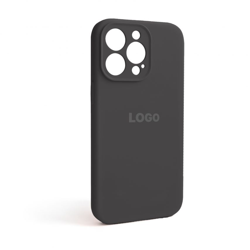 Чехол Full Silicone Case для Apple iPhone 13 Pro dark grey (15) закрытая камера