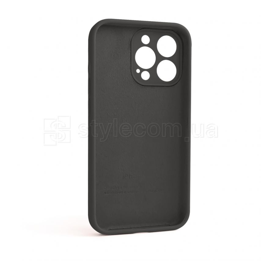 Чехол Full Silicone Case для Apple iPhone 13 Pro dark grey (15) закрытая камера