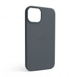 Чехол Full Silicone Case для Apple iPhone 14 dark grey (15)