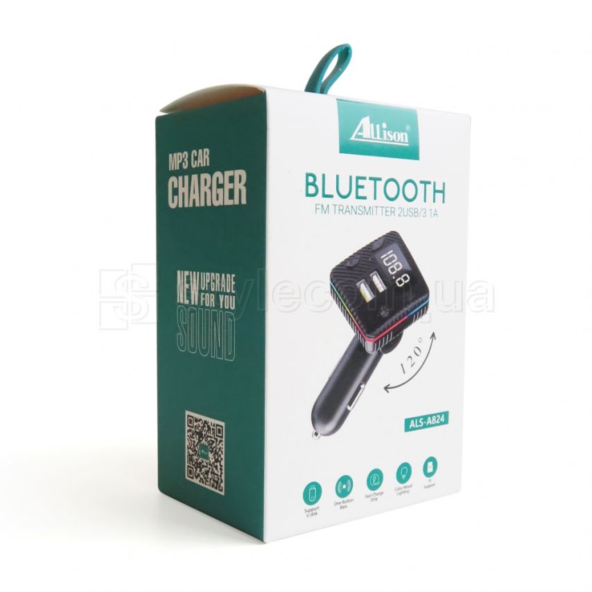 FM Модулятор ALS-A824 Bluetooth black