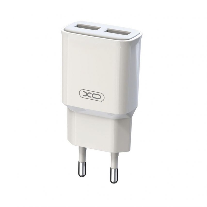 Мережевий зарядний пристрій (адаптер) XO L92C 2USB / 2.4A white