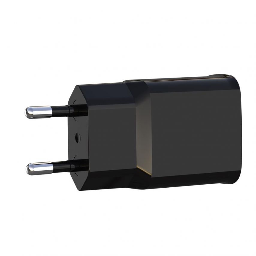Сетевое зарядное устройство (адаптер) 2в1 XO L92C 2USB / 2.4A + Type-C black