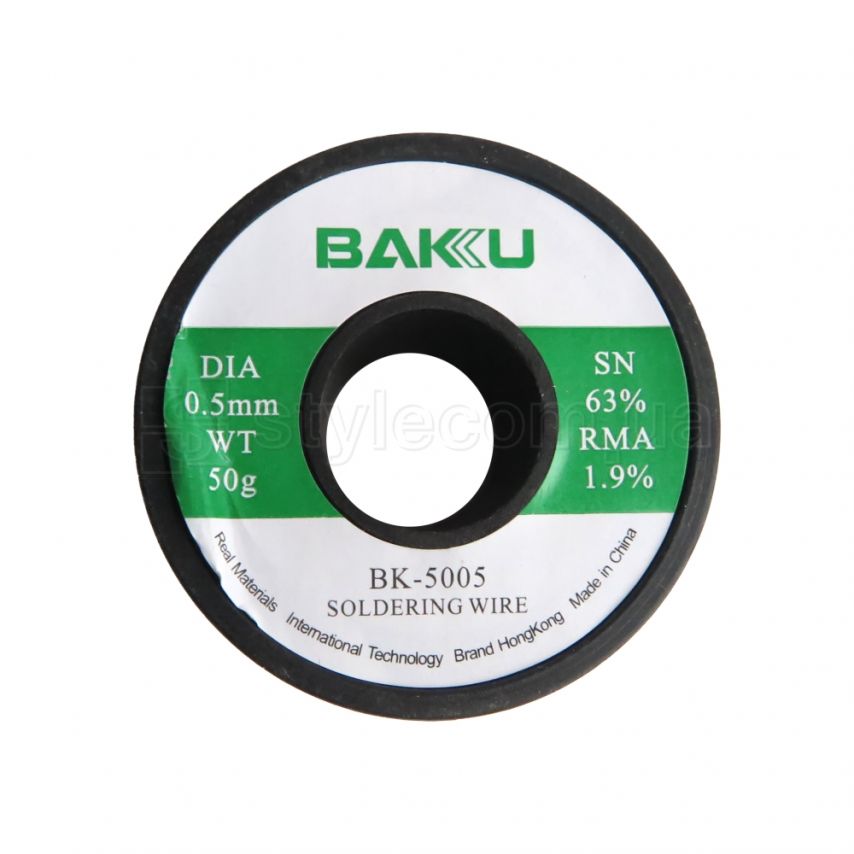 Припой Baku BK-5005 (0.5 мм, Sn 63%, Pb 35.1%, rma 1.9%)