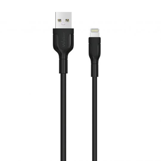Кабель USB WALKER C350 Lightning black - купити за 81.09 грн у Києві, Україні