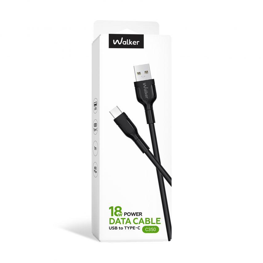 Кабель USB WALKER C350 Type-C black