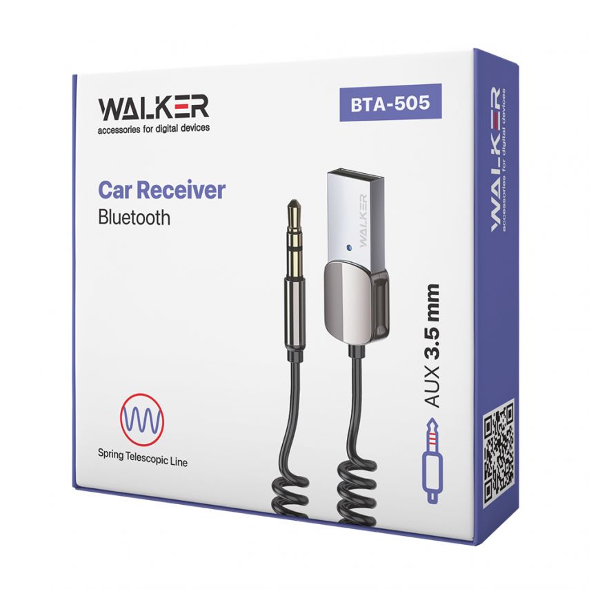 Беспроводной аудио ресивер WALKER BTA-505 Car Receiver to AUX 3.5мм Bluetooth