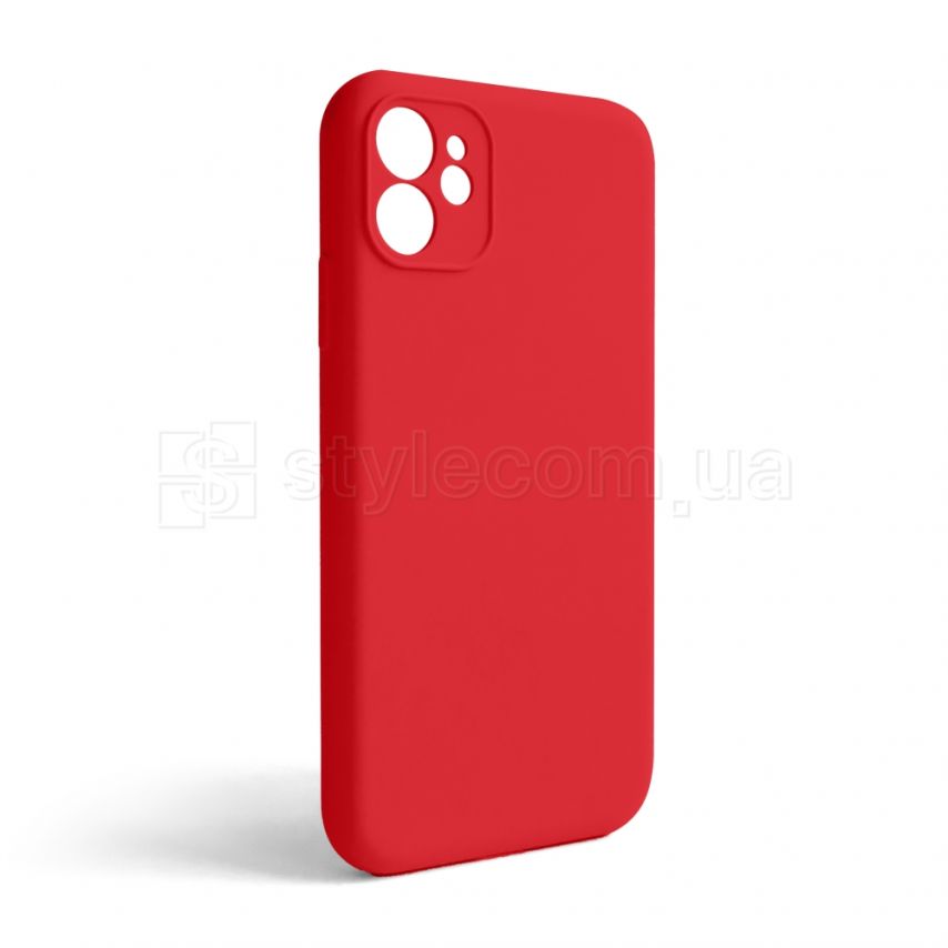 Чехол Full Silicone Case для Apple iPhone 11 red (14) закрытая камера (без логотипа)