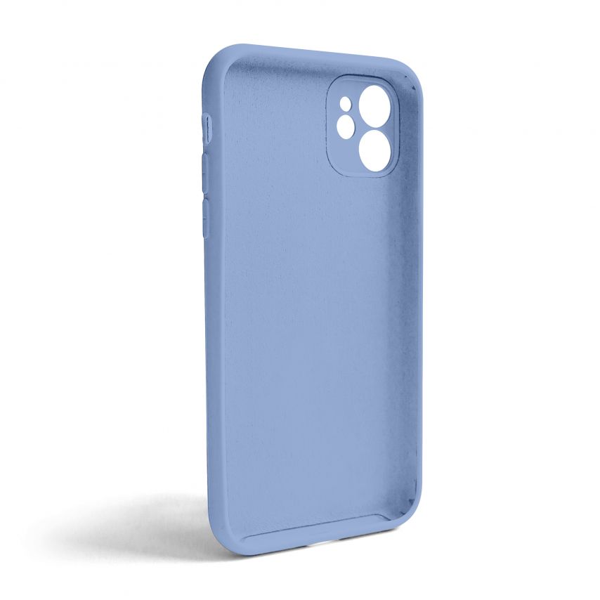 Чехол Full Silicone Case для Apple iPhone 11 light blue (05) закрытая камера (без логотипа)