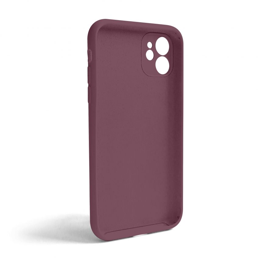Чохол Full Silicone Case для Apple iPhone 11 maroon (42) закрита камера (без логотипу)