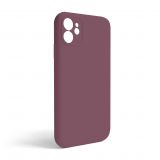 Чохол Full Silicone Case для Apple iPhone 11 maroon (42) закрита камера (без логотипу)