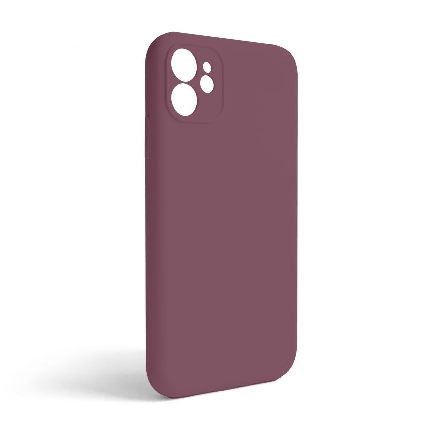 Чохол Full Silicone Case для Apple iPhone 11 maroon (42) закрита камера (без логотипу)