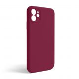Чохол Full Silicone Case для Apple iPhone 11 rose red (37) закрита камера (без логотипу)