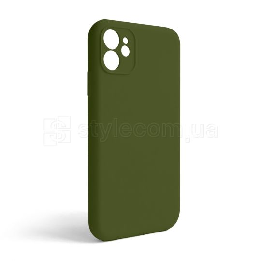 Чехол Full Silicone Case для Apple iPhone 11 army green (45) закрытая камера (без логотипа)