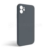Чехол Full Silicone Case для Apple iPhone 11 dark grey (15) закрытая камера (без логотипа)