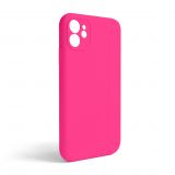 Чехол Full Silicone Case для Apple iPhone 11 shiny pink (38) закрытая камера (без логотипа)