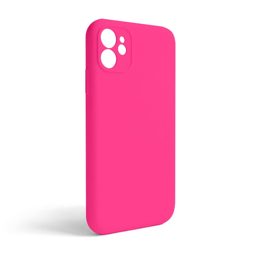 Чехол Full Silicone Case для Apple iPhone 11 shiny pink (38) закрытая камера (без логотипа)