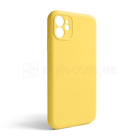 Чехол Full Silicone Case для Apple iPhone 11 yellow (04) закрытая камера (без логотипа)