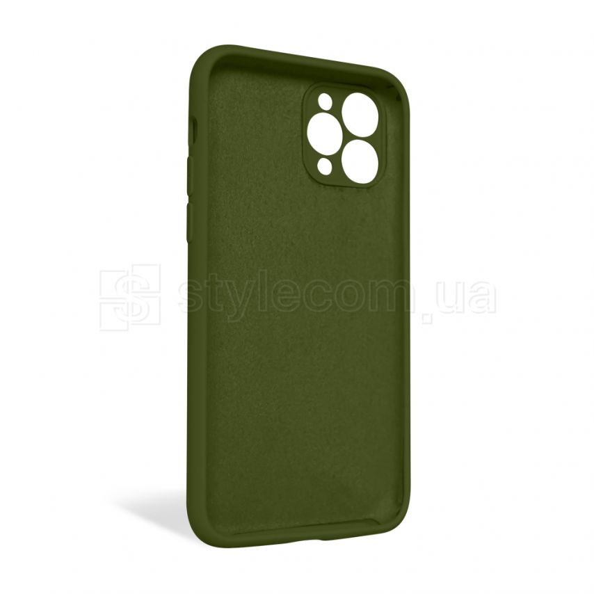 Чехол Full Silicone Case для Apple iPhone 11 Pro army green (45) закрытая камера (без логотипа)
