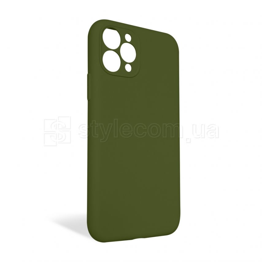 Чехол Full Silicone Case для Apple iPhone 11 Pro army green (45) закрытая камера (без логотипа)