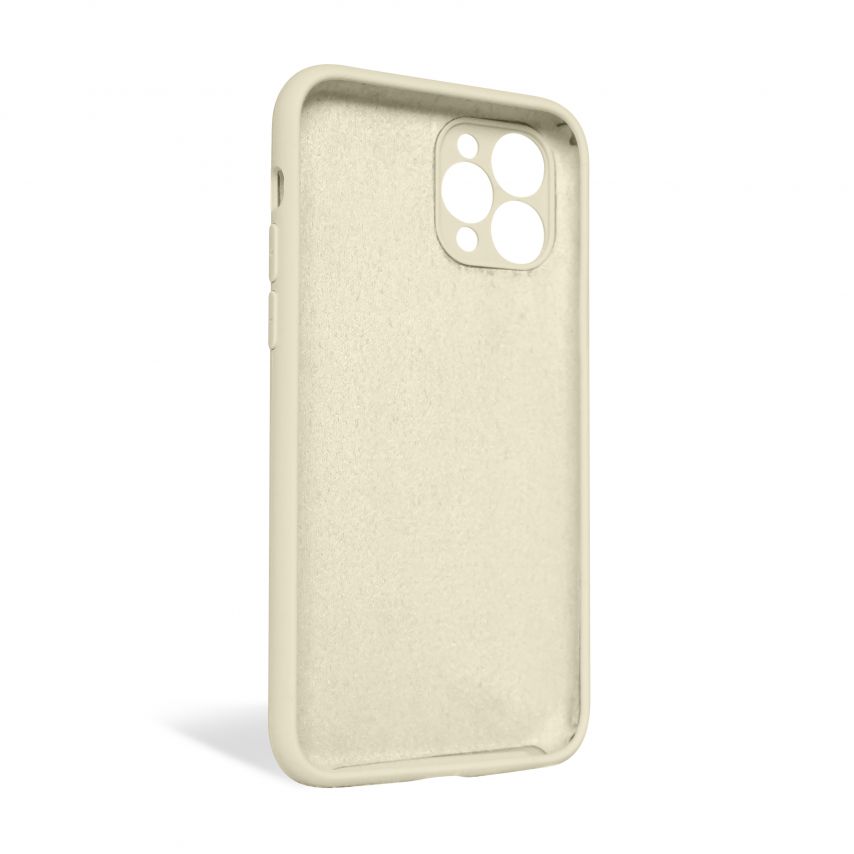 Чехол Full Silicone Case для Apple iPhone 11 Pro antique white (10) закрытая камера (без логотипа)