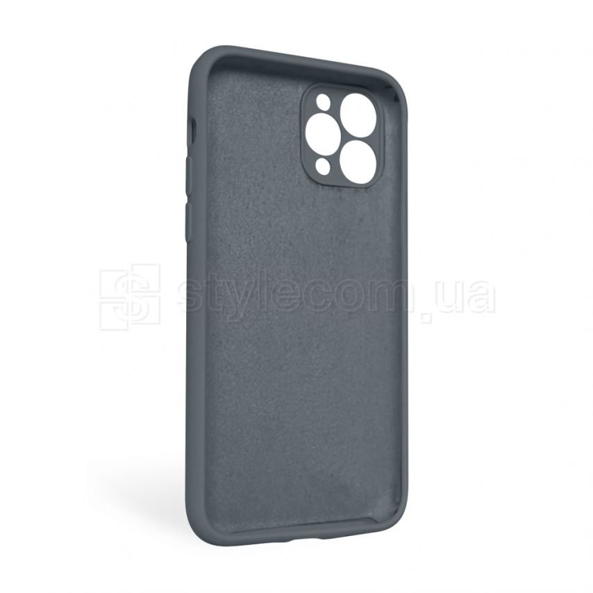 Чехол Full Silicone Case для Apple iPhone 11 Pro Max dark grey (15) закрытая камера (без логотипа)
