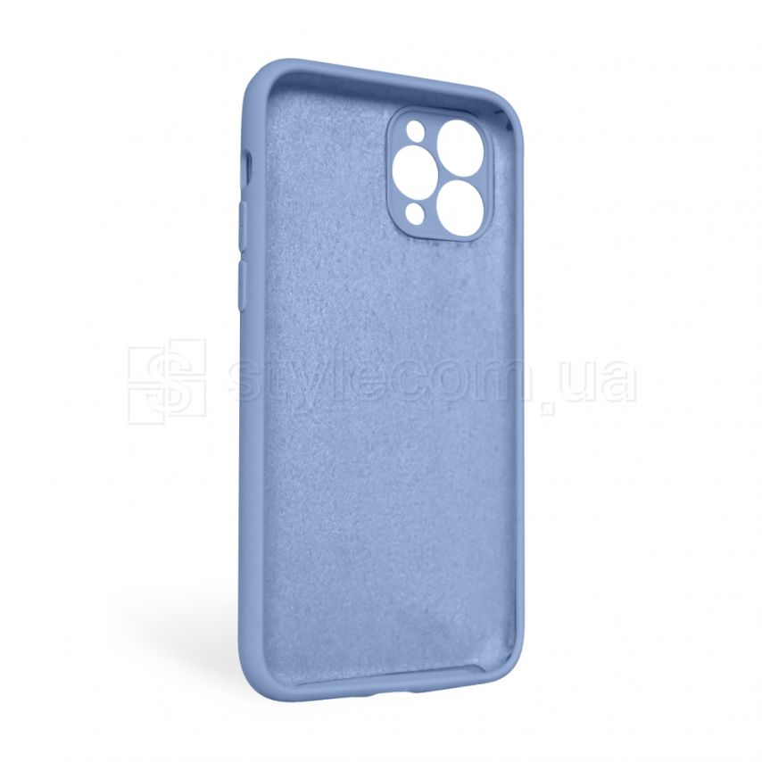 Чехол Full Silicone Case для Apple iPhone 11 Pro Max light blue (05) закрытая камера (без логотипа)