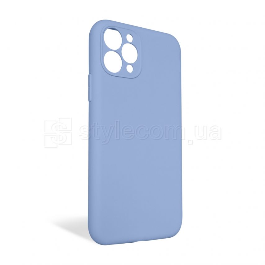 Чехол Full Silicone Case для Apple iPhone 11 Pro light blue (05) закрытая камера (без логотипа)