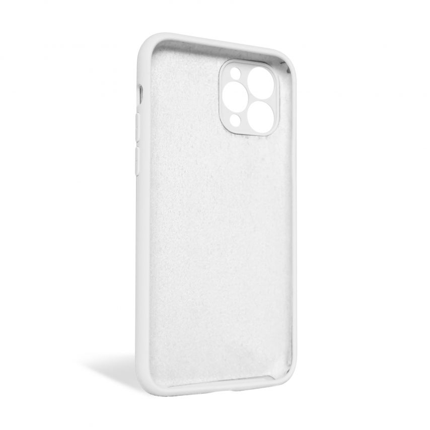 Чехол Full Silicone Case для Apple iPhone 11 Pro white (09) закрытая камера (без логотипа)