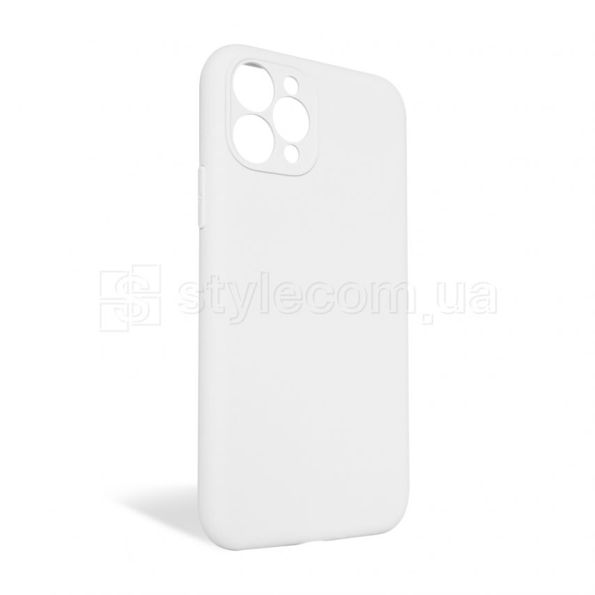 Чехол Full Silicone Case для Apple iPhone 11 Pro white (09) закрытая камера (без логотипа)