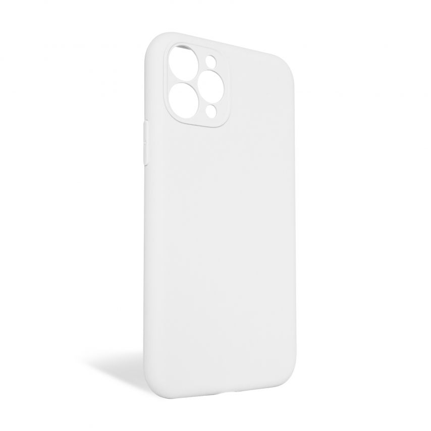 Чехол Full Silicone Case для Apple iPhone 11 Pro white (09) закрытая камера (без логотипа)