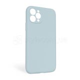 Чехол Full Silicone Case для Apple iPhone 11 Pro Max sky blue (58) закрытая камера (без логотипа)