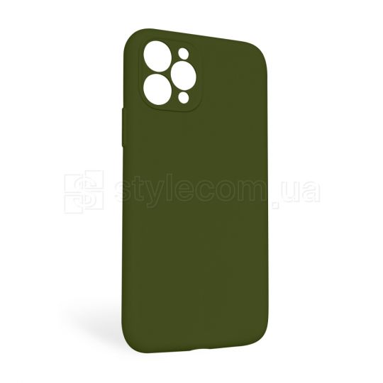 Чехол Full Silicone Case для Apple iPhone 11 Pro Max army green (45) закрытая камера (без логотипа)