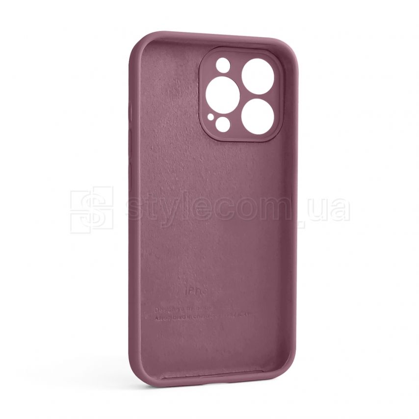 Чохол Full Silicone Case для Apple iPhone 13 Pro maroon (42) закрита камера (без логотипу)